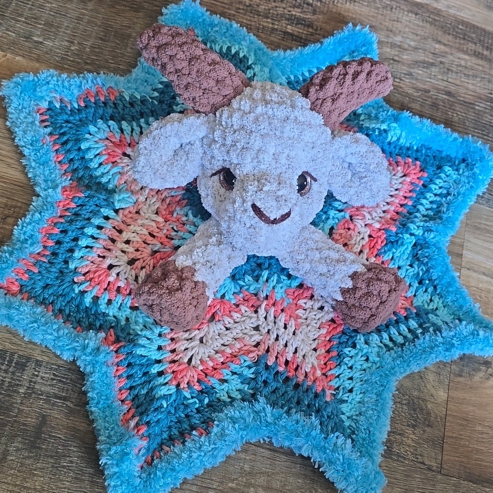 Goat Crochet Blanket Lovey - Picture 2 of 3